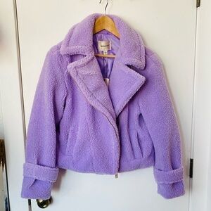 INDUSTRY Lavender Sherpa Jacket NWT! 💜